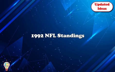 1992 nfl division rankings